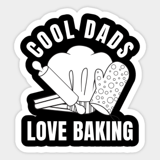 Cool Dads Love Baking Christmas Cookie Baking Crew Head Sticker